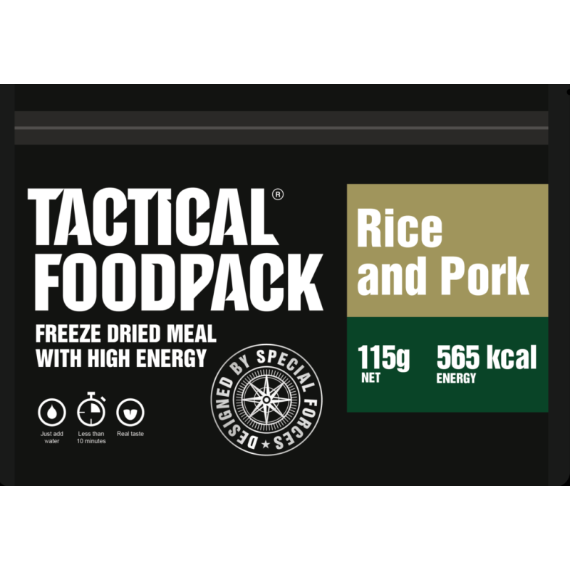 Tactical Foodpack retkiruoka, Possua riisillä 115g