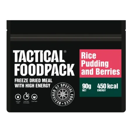 Tactical Foodpack retkiruoka, Riisipuuro vadelmilla 90g