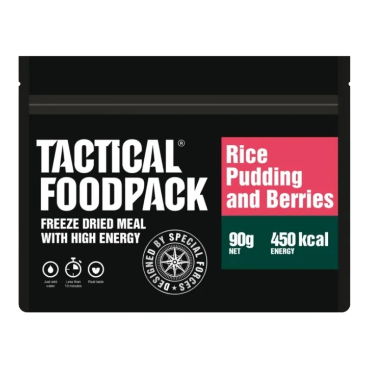 Tactical Foodpack retkiruoka, Riisipuuro vadelmilla 90g