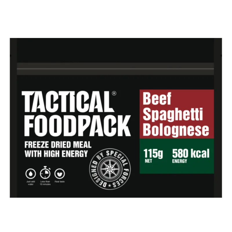 Tactical Foodpack retkiruoka, Beef spagetti bolognese 115g
