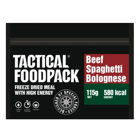 Tactical Foodpack retkiruoka, Beef spagetti bolognese 115g