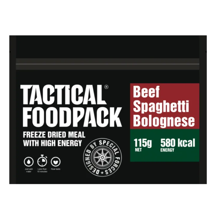 Tactical Foodpack retkiruoka, Beef spagetti bolognese 115g