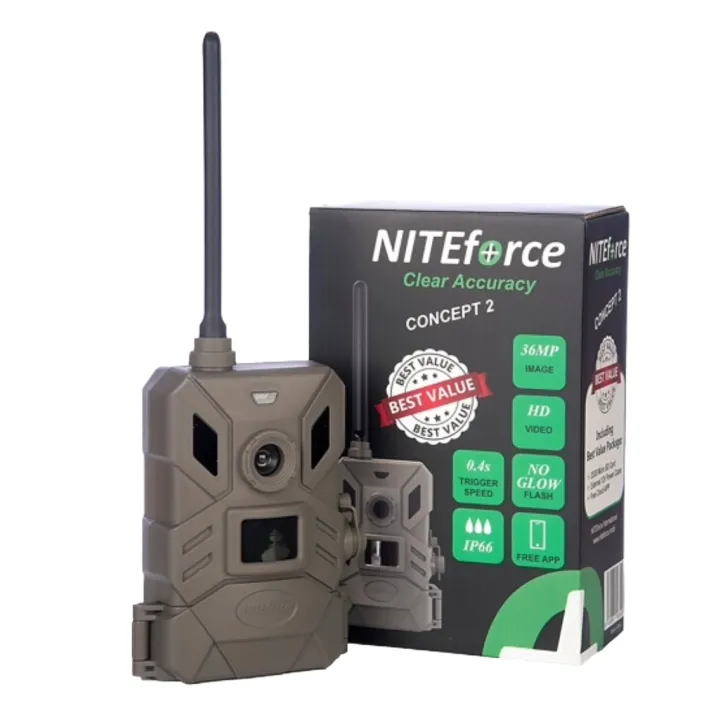 NITEforce Concept 2 36MP etäohjattava riistakamera kuvan & videon lähetyksellä