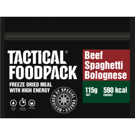 Tactical Foodpack retkiruoka, Beef spagetti bolognese 115g